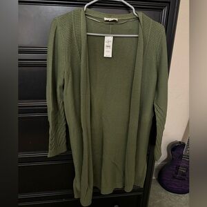 Women’s loft outlet green long cardigan